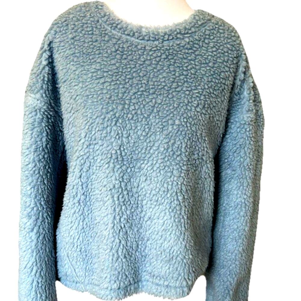 Lululemon ICE BLUE SHERPA sweater sweatshirt Wool Whenever Crewneck 10 NEW